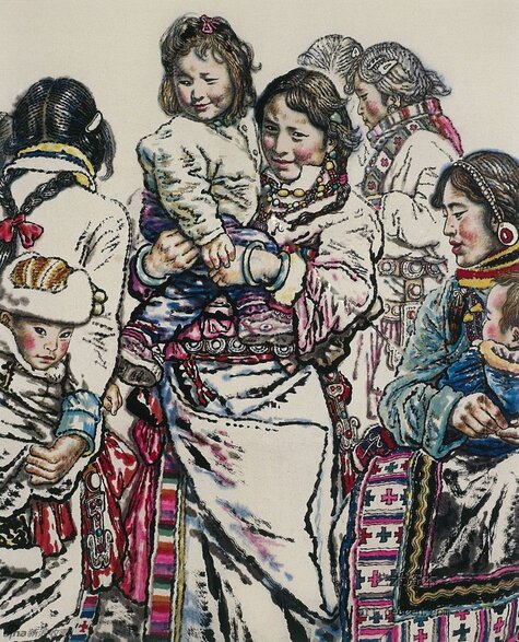相聚 100cm×100cm 2001年